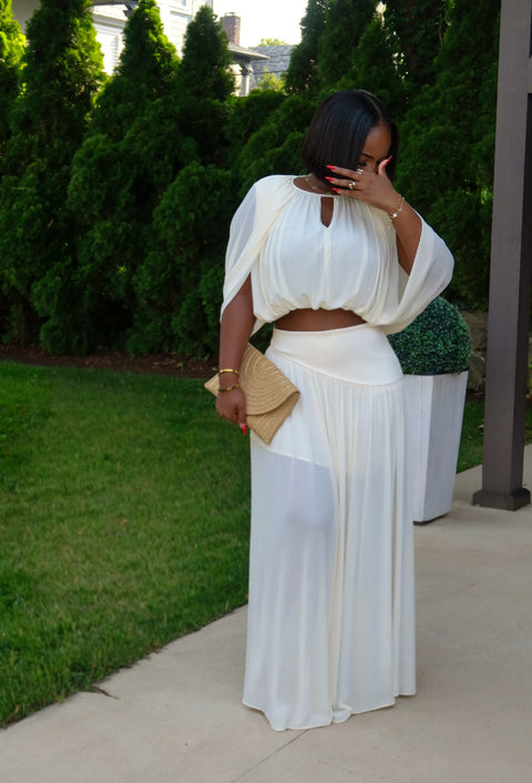 The Royal Promise Skirt Set (Beige)