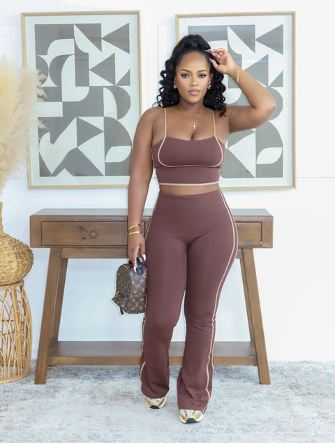 Shinel Activewear Set (Dark Brown)