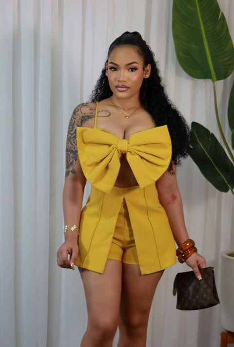 Dia Shorts Set (Mustard) - Fitz Clothing