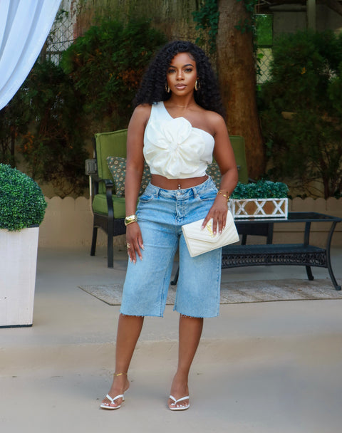 Bianca Ripped Denim Jorts