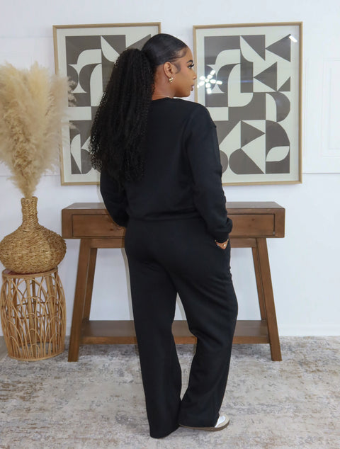 Autumn Muse Pants Set (Black)