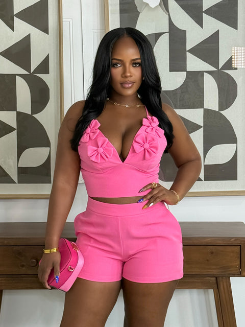 Island Girl Shorts Set (Pink) - Fitz Clothing