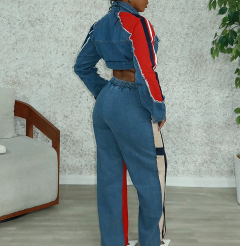 Rebecca Ragged Pants Set