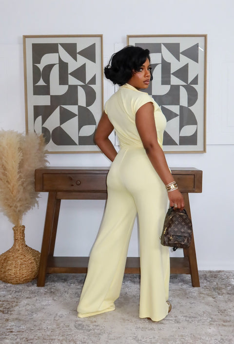 Sunset Stroll Pants Set (Butter Yellow)