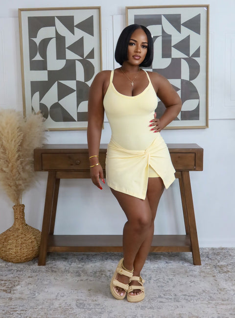 Kamala Tennis Dress (Butter Yellow)