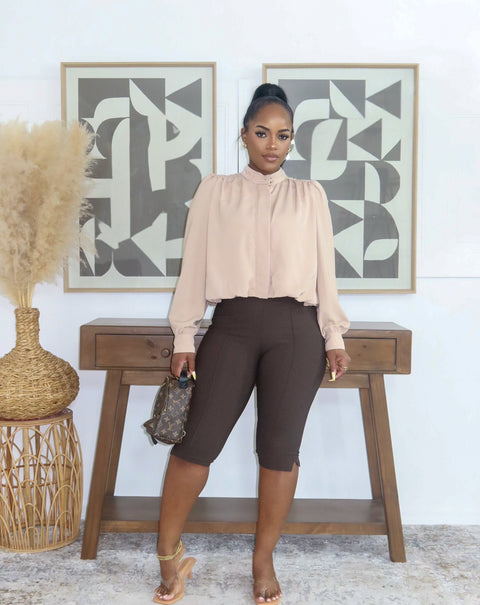 Amelia Crop Jacket (Khaki)