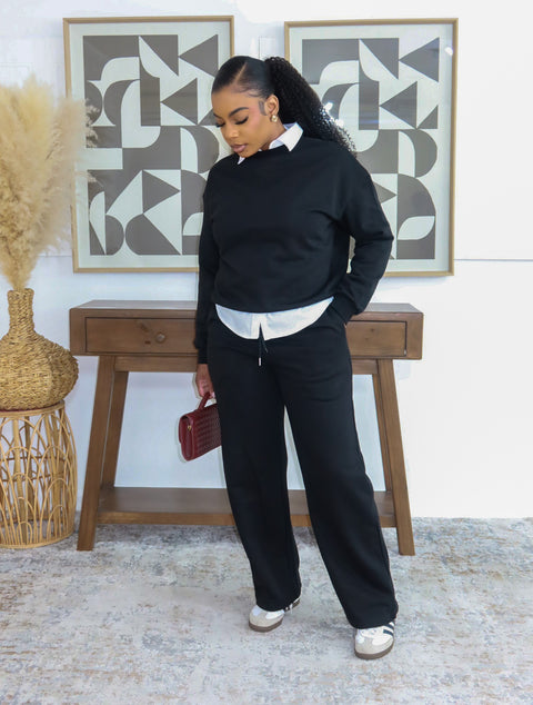 Autumn Muse Pants Set (Black)