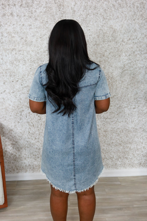 Ria Wash Denim Mini Dress