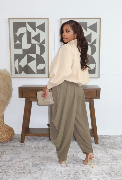 Lisa Hanna Crop Jacket (Khaki)