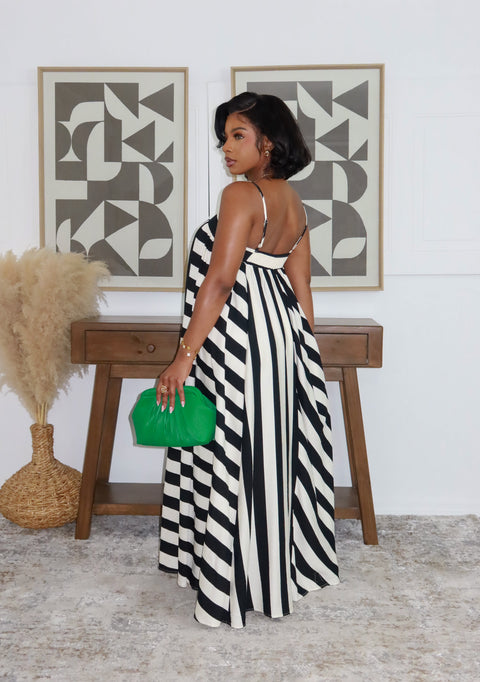 The Aurora Flow Maxi Dress (Black) - Fitz Clothing