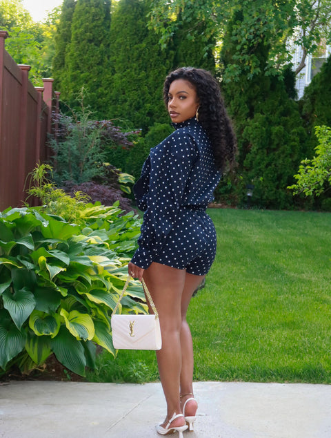The Uptown Polka Set( Navy/White) - Fitz Clothing