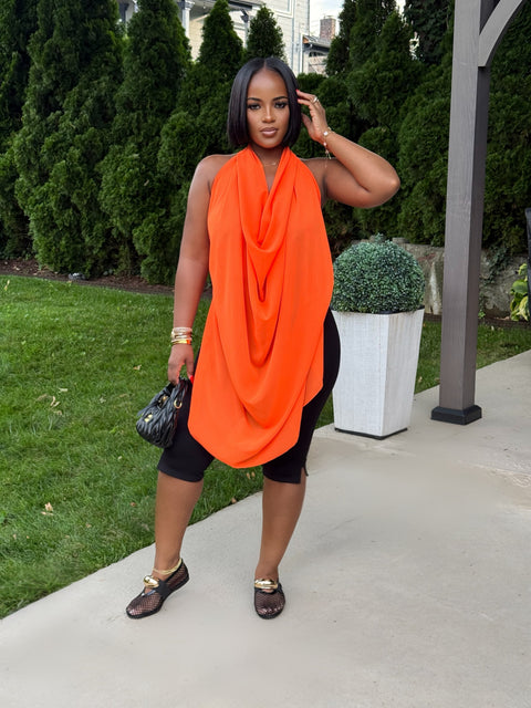 Timeless Charm Maxi Top (Orange)