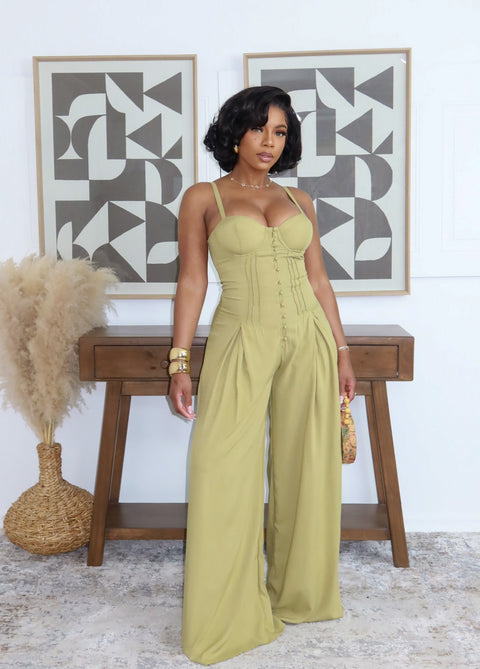 Jada Jumpsuit (Green) - Fitz Clothing