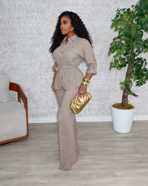 Remi Pants Set (Stone)