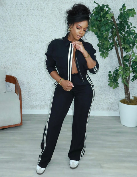 JuJu Bomber Jacket Set (Black)