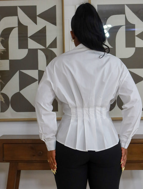 The Signature Corset Shirt(White)