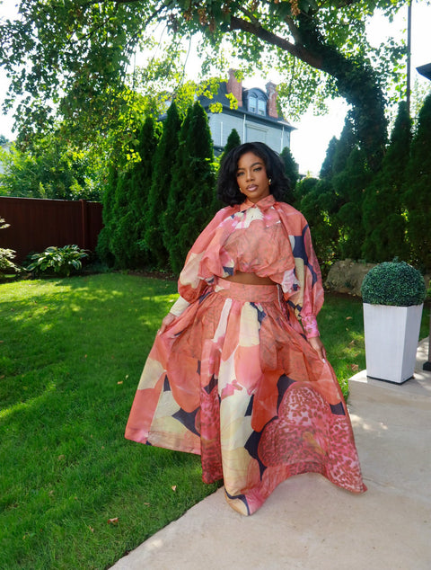 Trina Floral Maxi Skirt Set