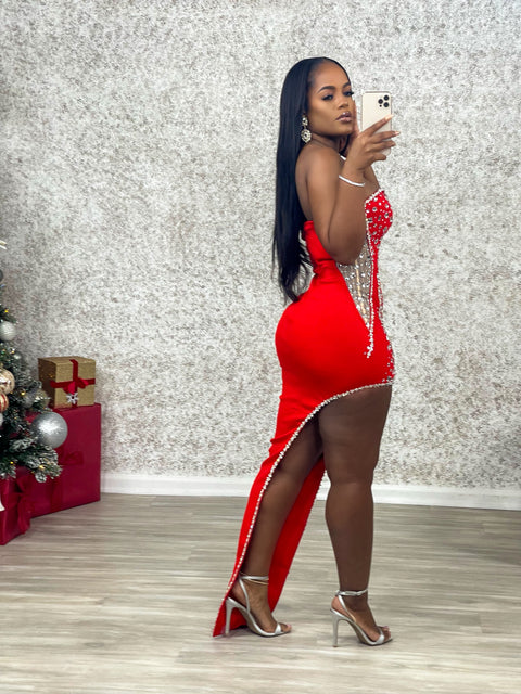 Diamond Estate Red Dress (Red)