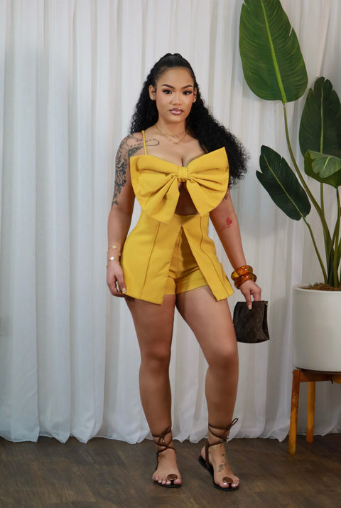 Dia Shorts Set (Mustard) - Fitz Clothing