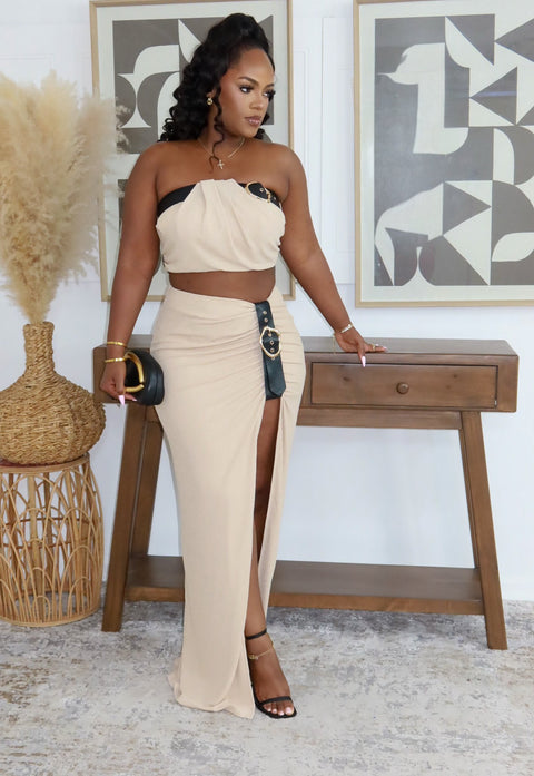 Golden Hour Skirt Set (Natural)