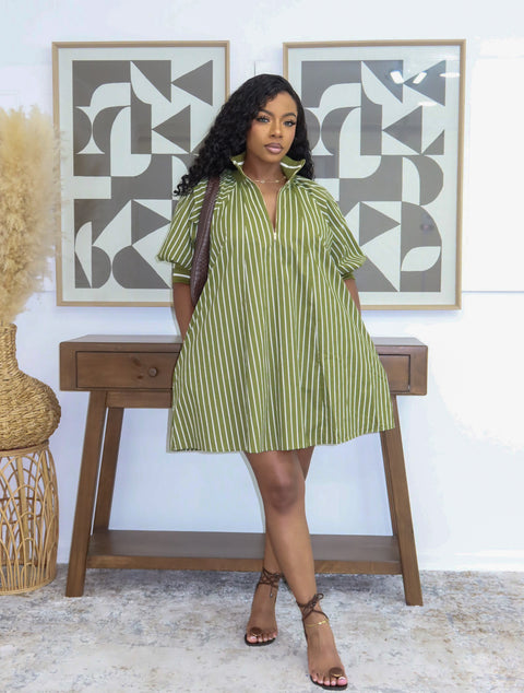 Sonya Mini Dress (Olive)