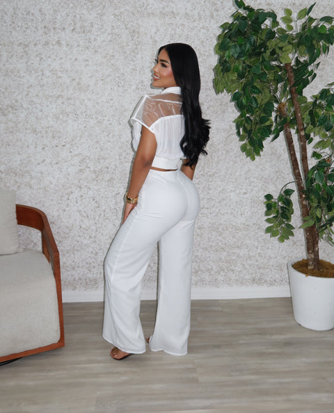 Tashia Pants Set (White) - Fitz Clothing