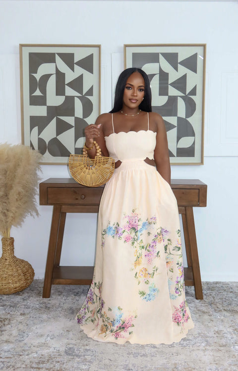 Garden Princess Linen Maxi Dress - Fitz Clothing