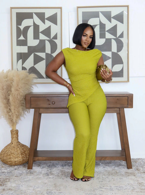 Tiana Pants Set (Citron)
