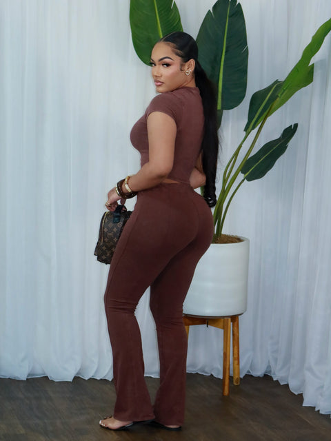 Fiona Acid Wash Set(Brown)