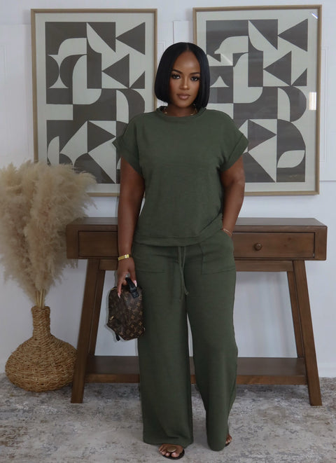 Priya Chill Set( Dark Olive)
