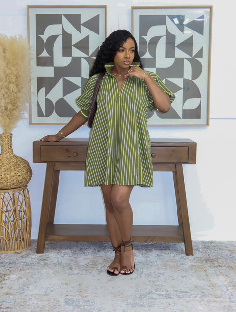 Sonya Mini Dress (Olive)