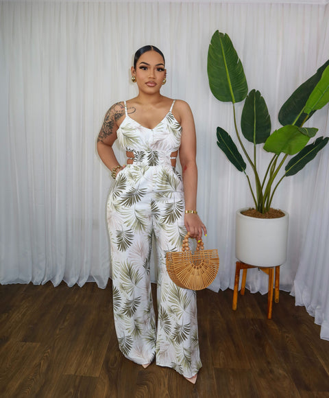 Palm Leaves Jumpsuit