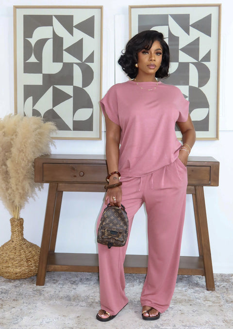 Marlo Knit Set (Brick) - Fitz Clothing