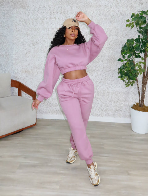 Savin Jogger Set (Light Rose)