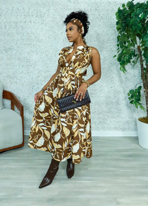 Modern Muse Floral Midi Dress