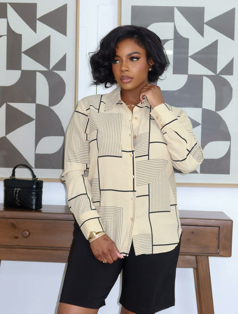 Harbor Stripe Button Up Shirt