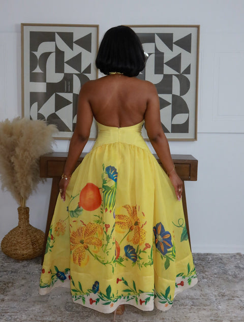 Ariel Maxi Dress (Yellow) - Fitz Clothing