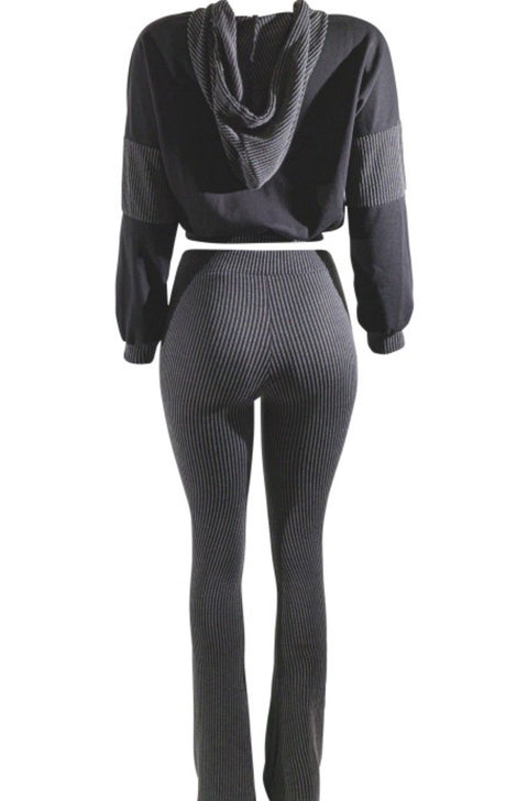 Talk Is Cheap Pants Set (Black/ Charcoal)