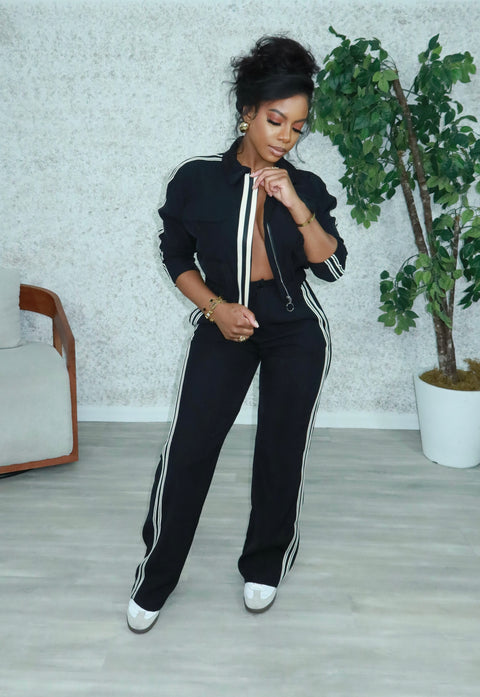 JuJu Bomber Jacket Set (Black)