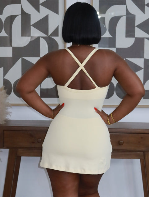 Kamala Tennis Dress (Butter Yellow)