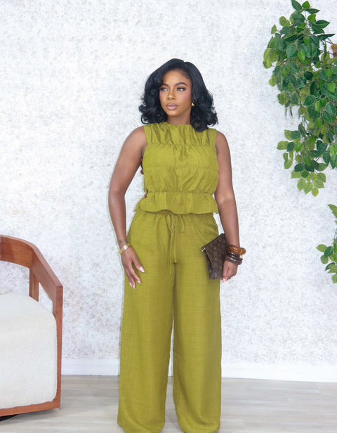 Silvia Pants Set (Green)