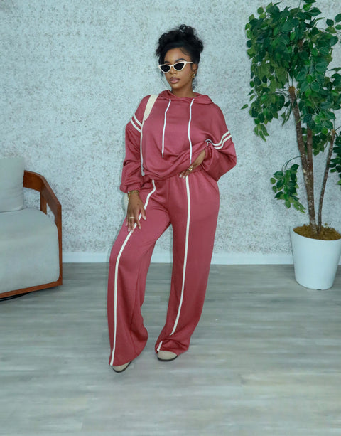 Khalani Jogger Set (Marsala)