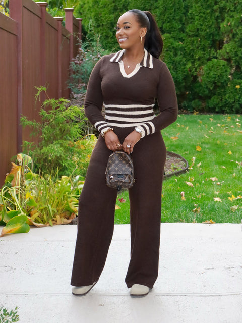 Tallis Sweater Set (Brown)