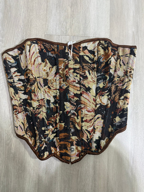 Floral Bustier Sleeveless Corset Top