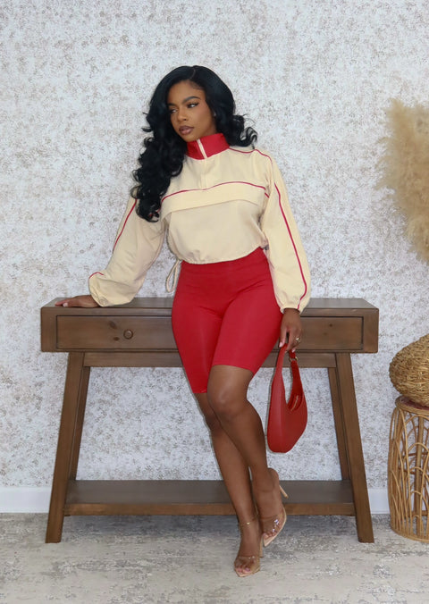 Weekend Vibe Chill Set (Red) - Fitz Clothing