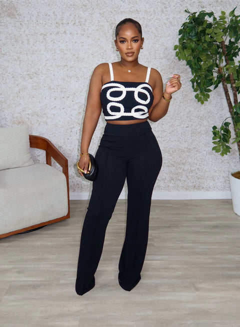 Deep Desire Pants Set (Black)