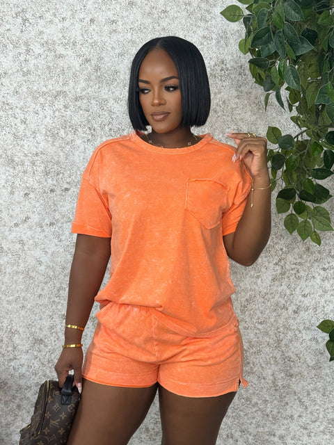 Easy Days Shorts Set (Orange)