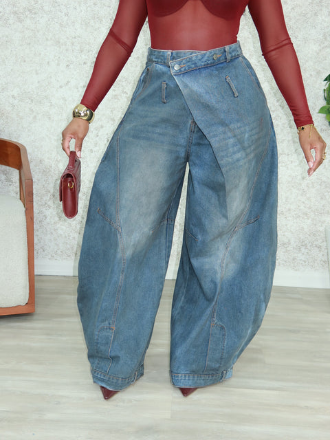 Bad To The Bone Barrel Jeans