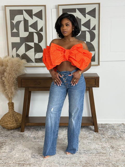 The Star Girl Top (Orange) - Fitz Clothing