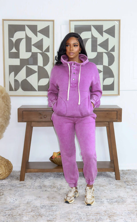 Dior Jogger Set (Plum) - Fitz Clothing